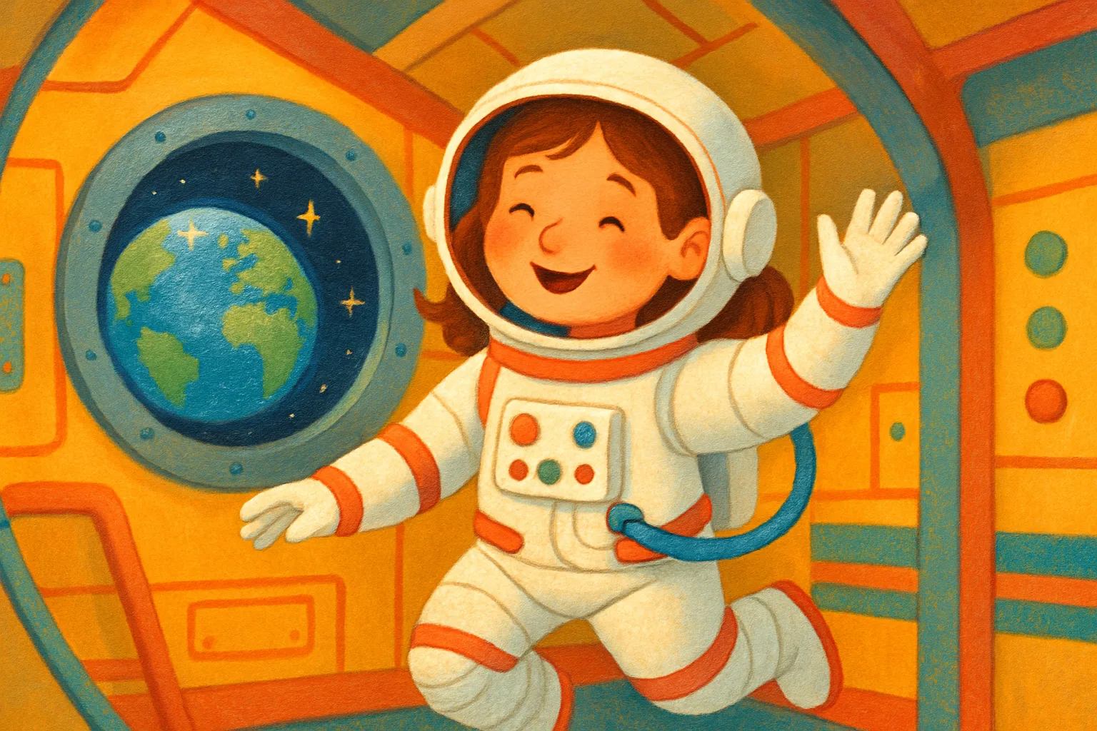ESA astronaut Sophie Adenot floating inside the International Space Station during her record-breaking 237-day mission