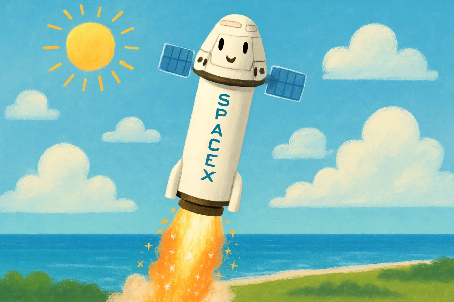 A SpaceX Falcon 9 rocket lifts off from Florida carrying cargo to the International Space Station
